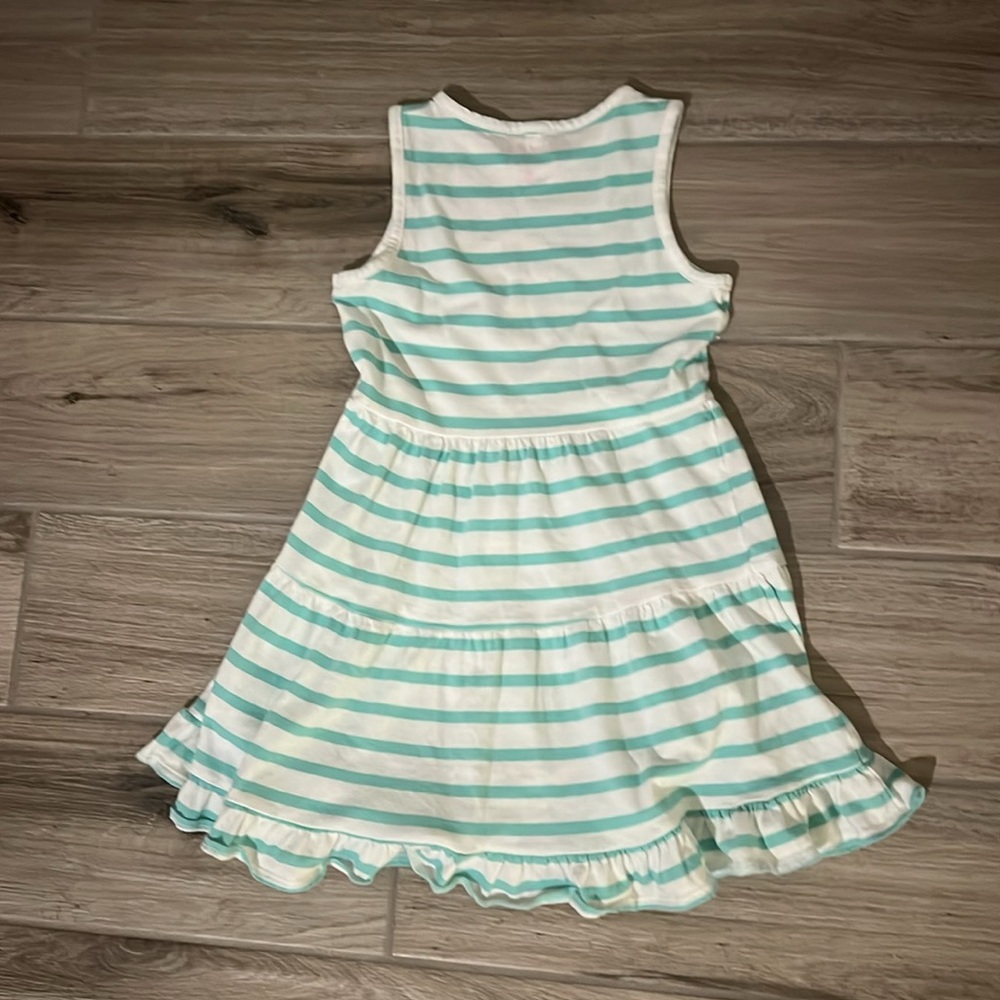 Crewcuts Green and Blue Ruffled Tiered Sundress - Picture 3 of 6